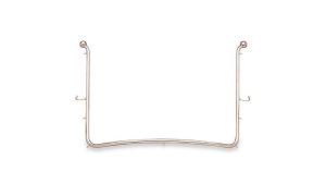 efrver Metal Young’s pattern rubber dam frame with rounded ball ends for secure support of the dam sheet.