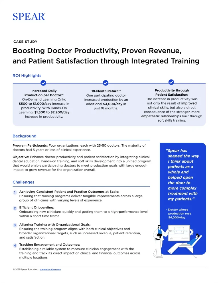 Success Stories Boosting Doctor Productivity, Proven Revenue, and Patient Satisfaction through Integrated Training