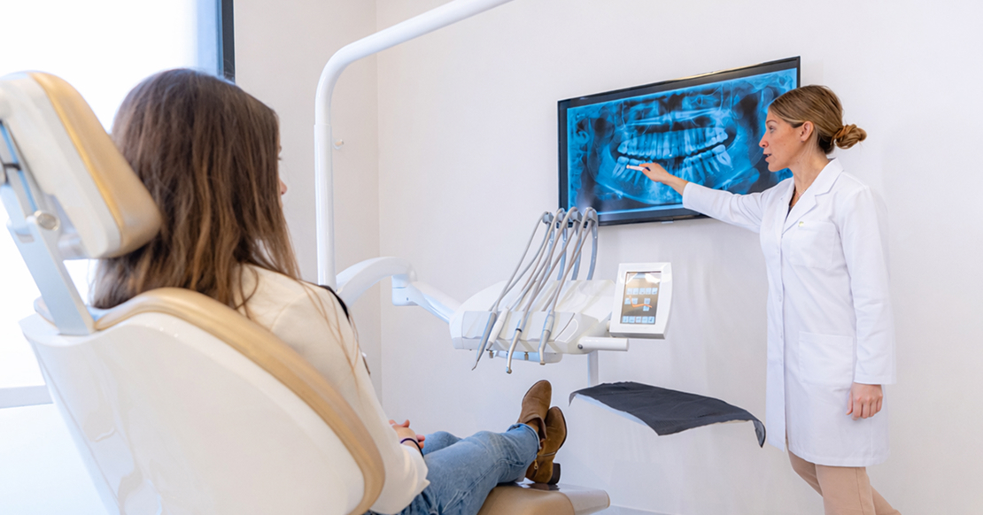 Treatment planning for new dentists during patient consultation and radiograph review.