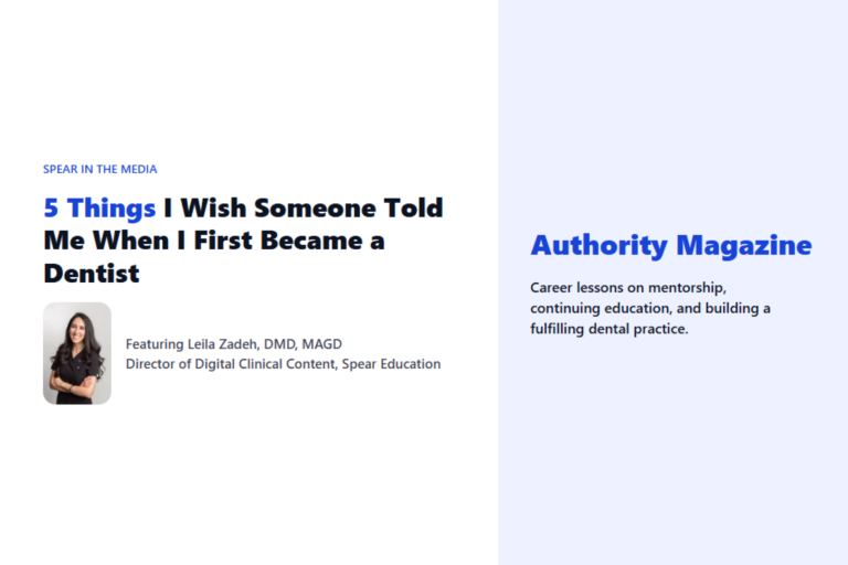 Leila Zadeh, DMD, MAGD, shares dentist career advice in an AGD Impact feature on mentorship and building a fulfilling dental practice.