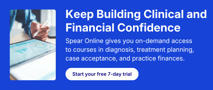 new dentist career advice spear online trial cta